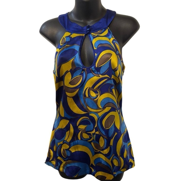 Ardene Blue and Yellow Swirl Top - Picture 2 of 5